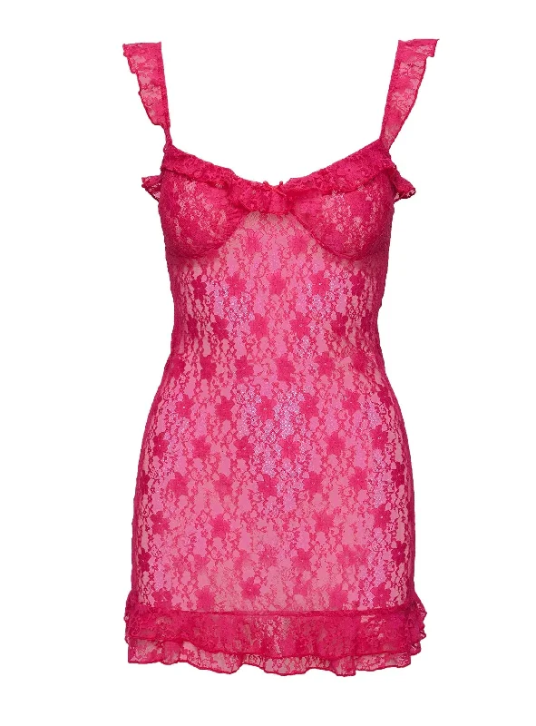 Channing Lace Mini Dress Pink